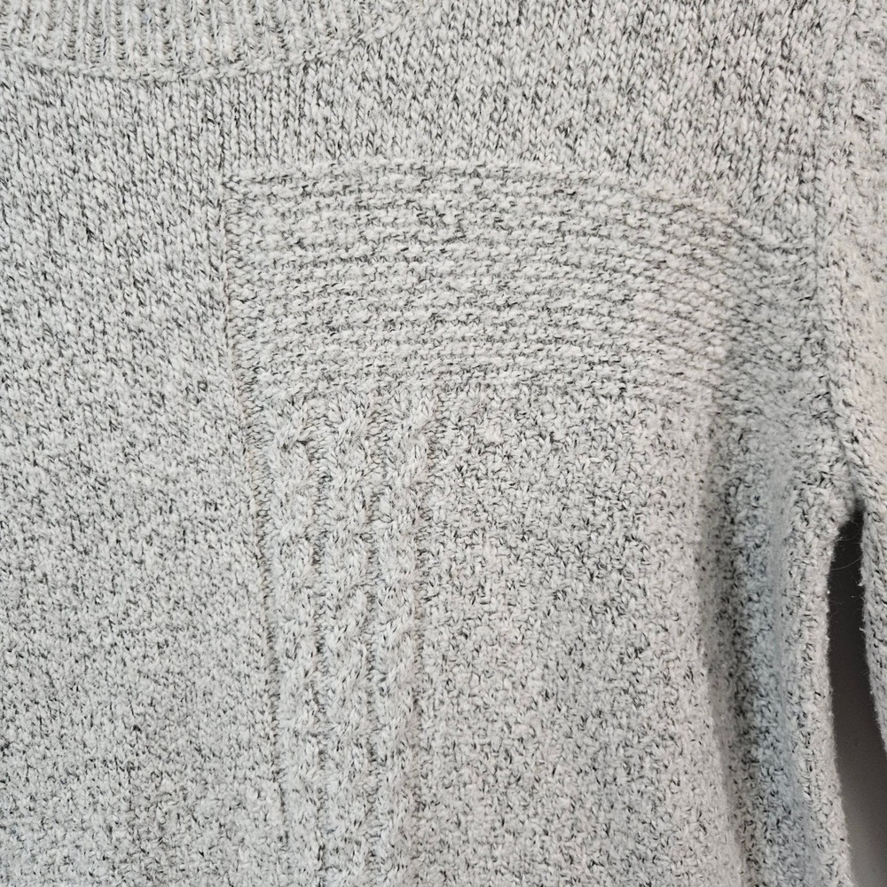 Prana Womens Nolan Gray Cable Knit Long Sleeve Sweater Granola Gorpcore Speckled - Picture 6 of 11